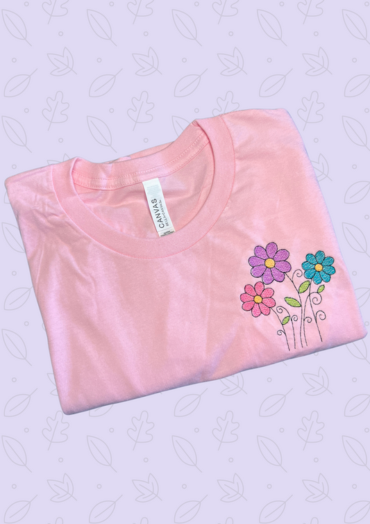 Sleeve T-Shirt - Flower Bundle, Blossom