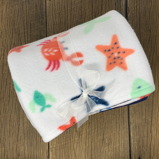 Fleece Baby Blanket - Sea Animals